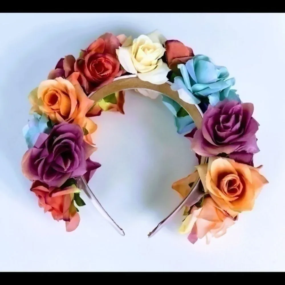 Stunning Handmade Colorful Flower Crown